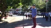 Sekkot Tomohon saat memimpin Apel Korpri 17 Juli 2026